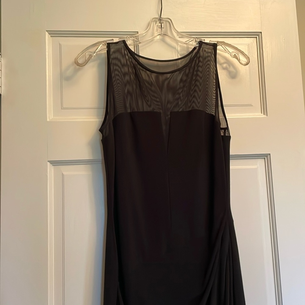 Ralph Lauren evening long fitted dress stretchy fabric 95% poly 5% elastane